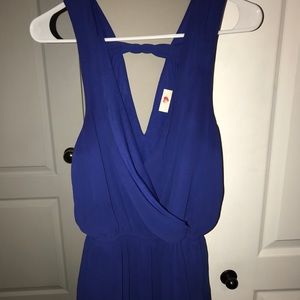 Royal Blue Plunge Romper